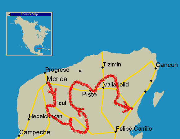 route map of Backroads to the Beach 2014