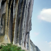 Hierve el Agua rock formations, close up.
