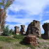A ruined old building.
