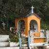 A shrine sits characteristically near the top of the climb