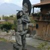 A larger-than-life figure carved out of wood in Tzintzuntzan.