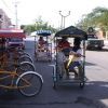 Bicycle taxis in Conkal.