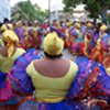 Roaming carnaval troops in Isla Holbox