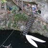 Fun at the cenote near Ek Balam