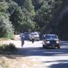 A runner carries a torch towards Juquila