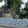 Mayan nas in Ticul. These are traditional Mayan homes and can be seen in almost every town. Not too far away is a modern internet cafe.