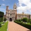 The Churrigueresque temple of San Francisco Acatepec with its talavera ceramic tiles