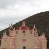 The pink church in Tepeyahualco de Hidalgo, near Cantona