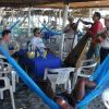 A mariachi band plays for us on the beach in Playa Azul.
