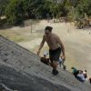 The steep climb up El Castillo